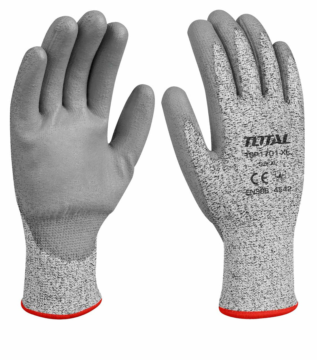 Total Level 5 Cut Resistant Gloves XL (HPPE/PU) - TSP1702-XL Total